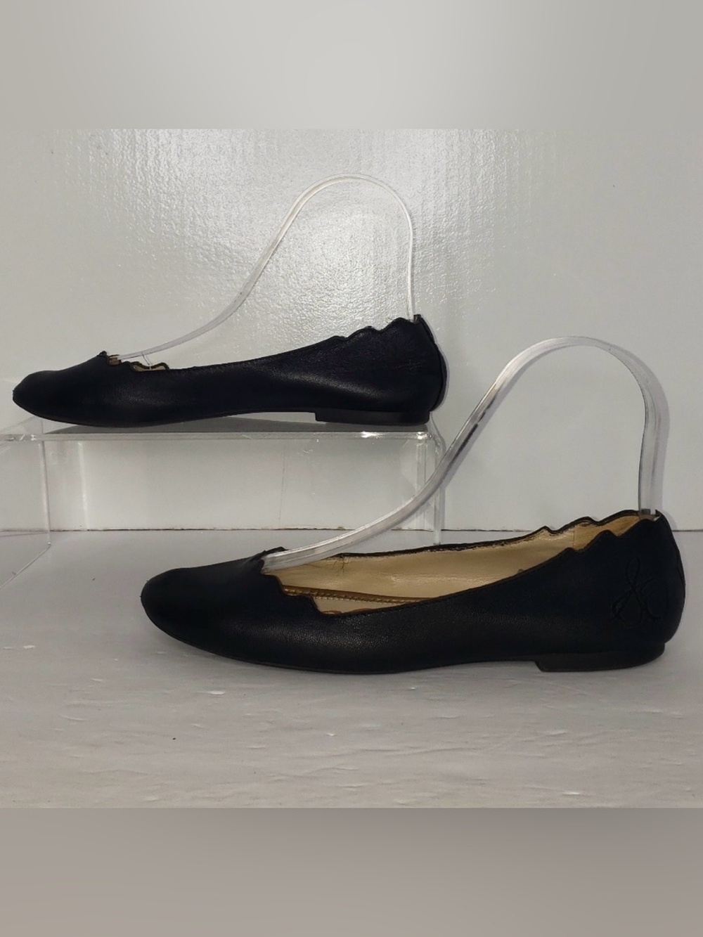 SAM EDELMAN FINNEGAN BLACK LEATHER FLATS SIZE 6.5